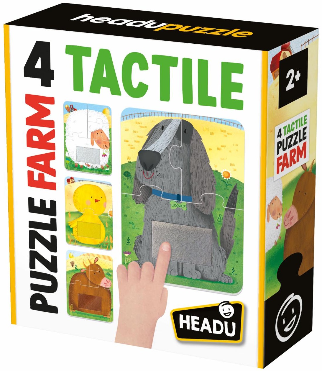 Puzzle-uri tactile Headu - Fermă, 4 piese