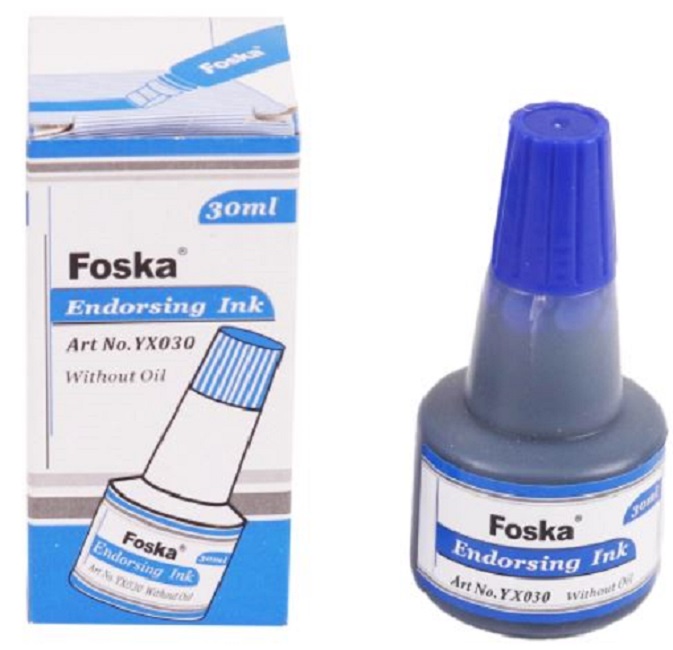 Cerneala pentru tampon Foska - 30 ml, albastra