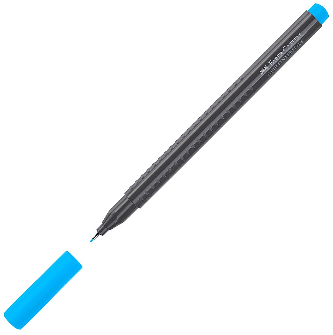 Liner Faber-Castell Grip - Albastru deschis, 0.4 mm