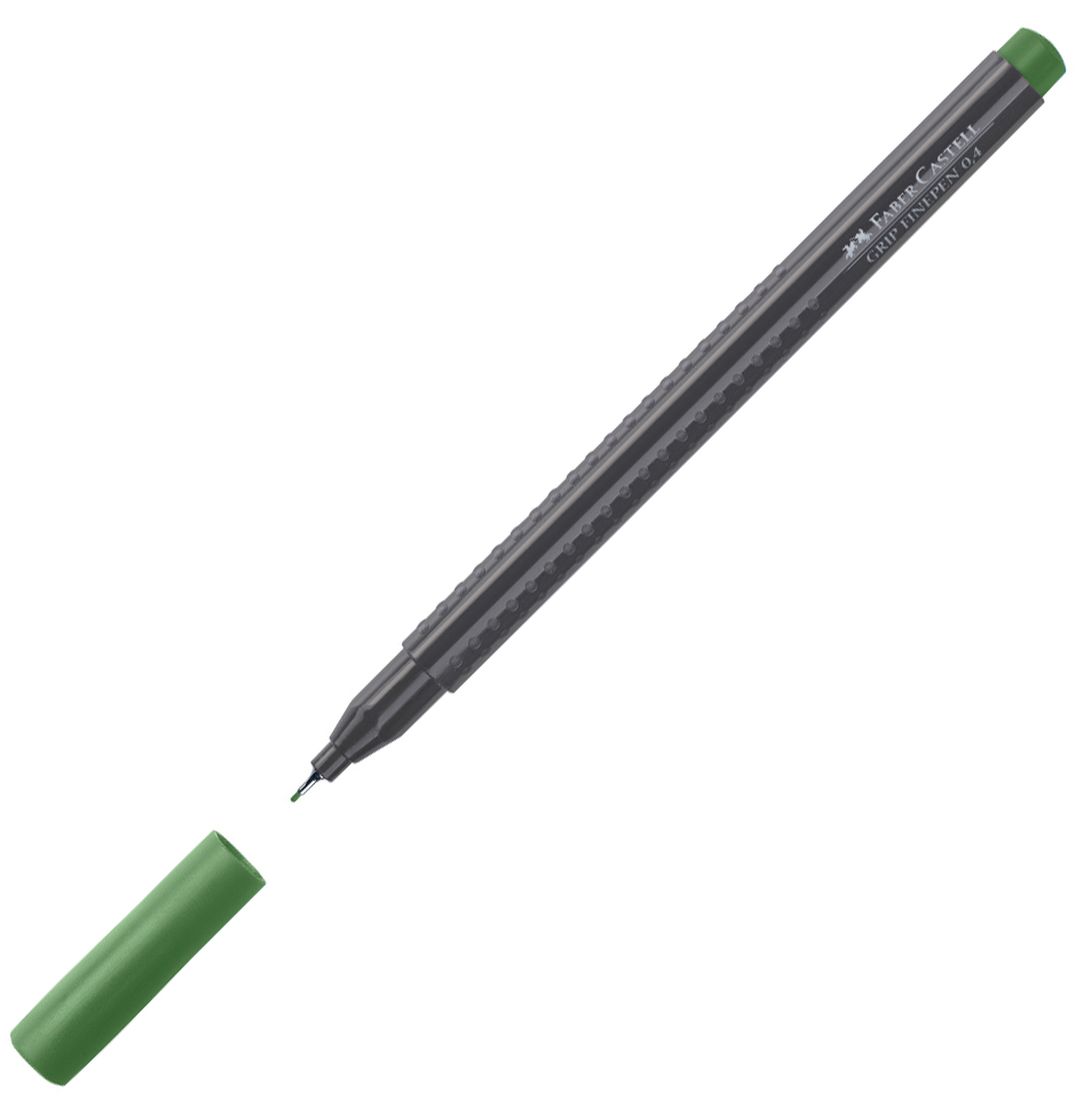 Liner Faber-Castell Grip - Verde, 0.4 mm