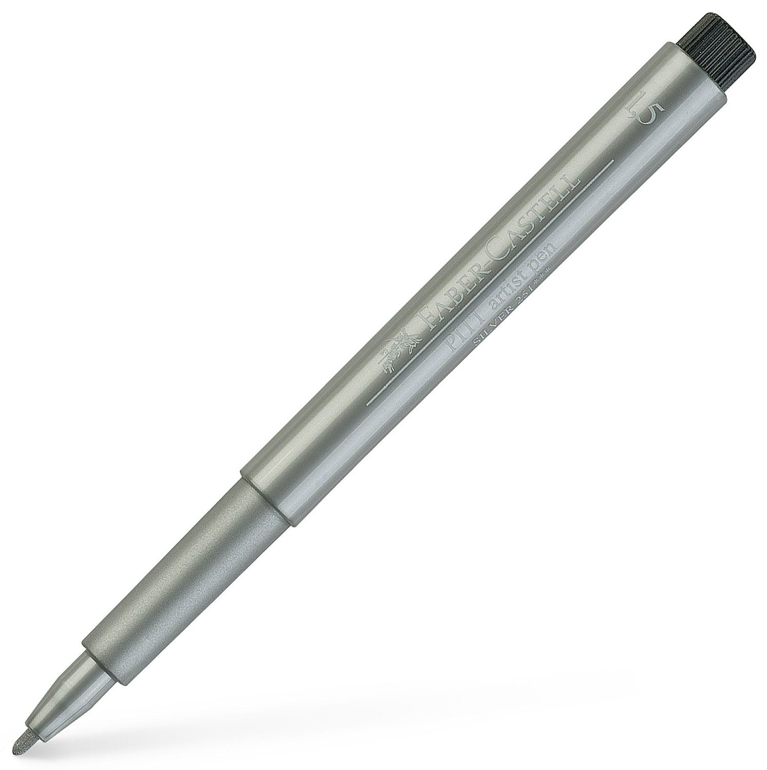 Marker Faber-Castell Pitt Artist - Argintiu, 1.5 mm