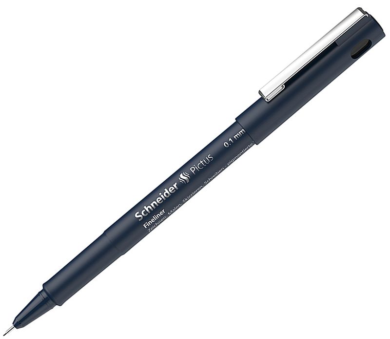 Liner Schneider Pictus - 0.1 mm, negru