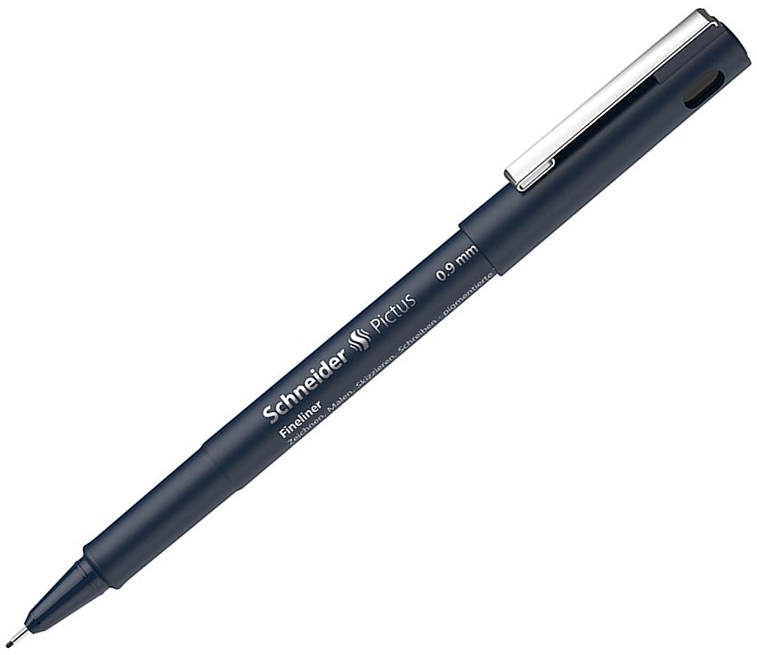 Liner Schneider Pictus - 0.9 mm, negru