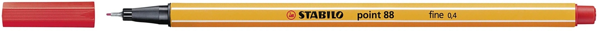 Liner Stabilo Point 88 - roșu, 0,4 mm