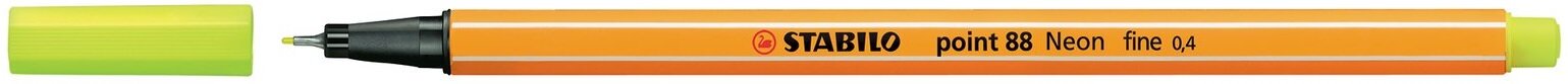Liner Stabilo Point 88 - galben neon, 0,4 mm