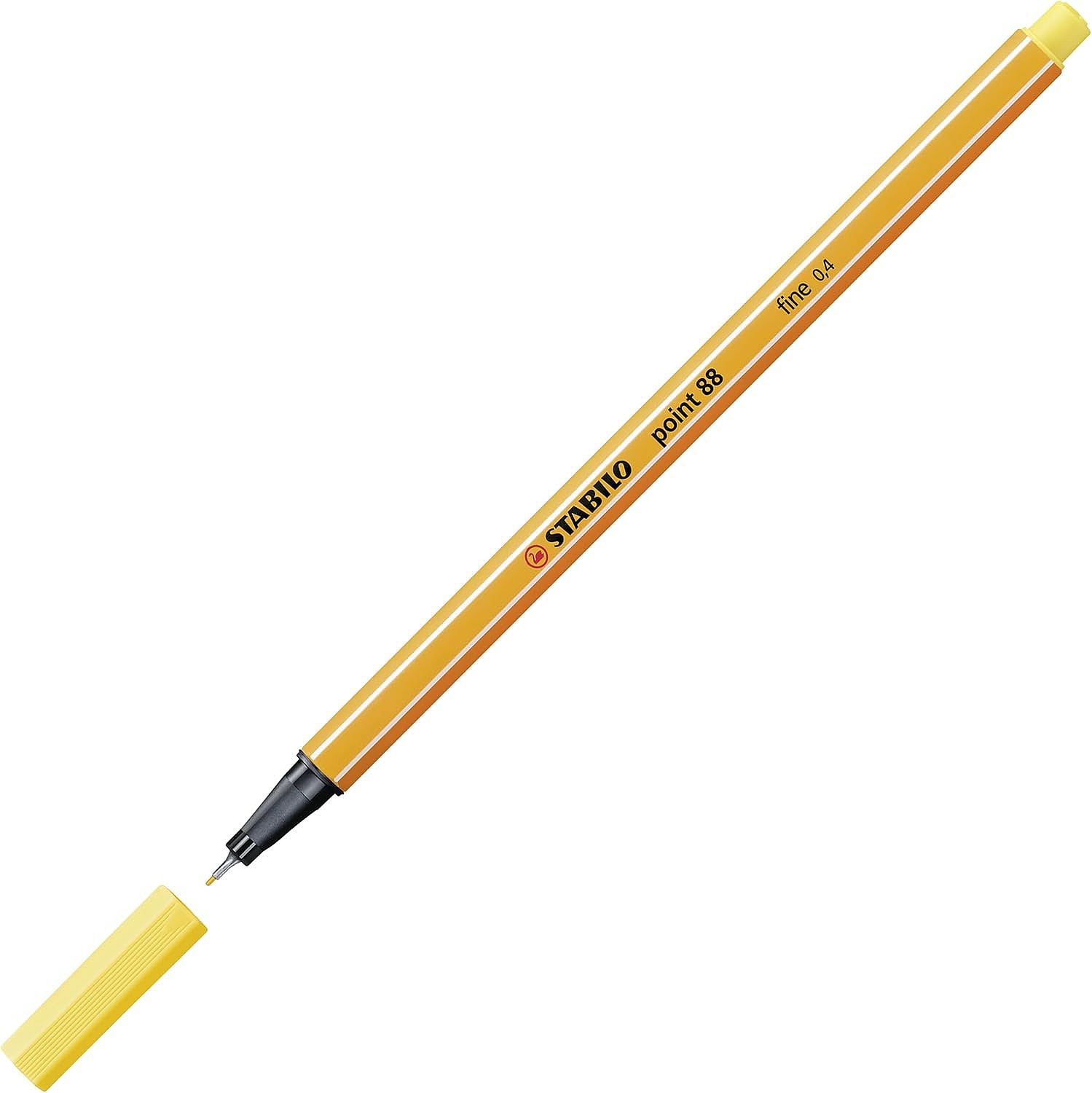 Liner  Stabilo Point 88 - Galben, 0.4 mm