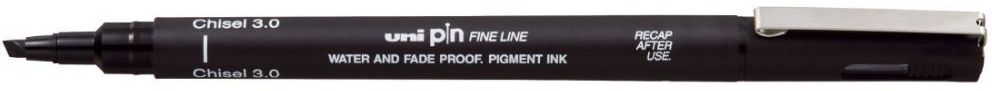 Liner Uni Pin - PINCS3-200, cu varf conic, 3 mm, negru