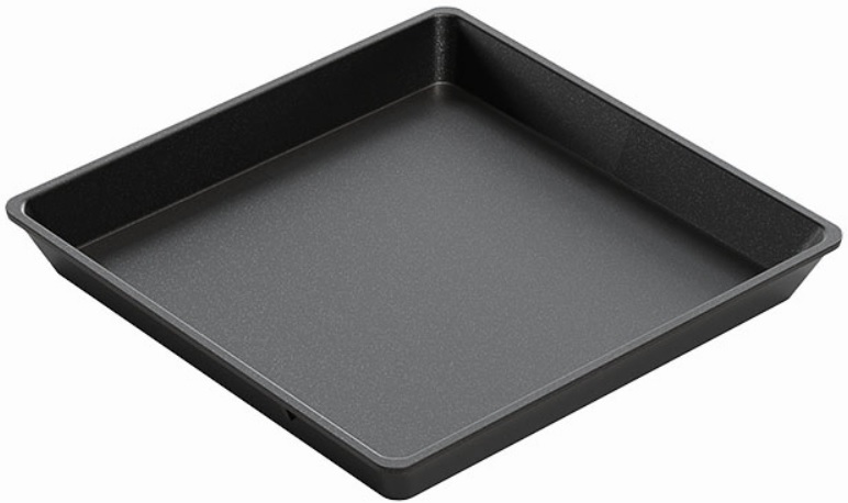 Tavă de copt AMT - 26 x 26 x 3 cm, strat antiaderent Lotan, neagră