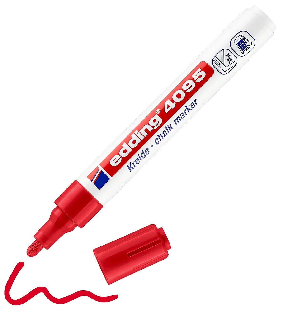 Marker cu cretă Edding 4095 - roșu