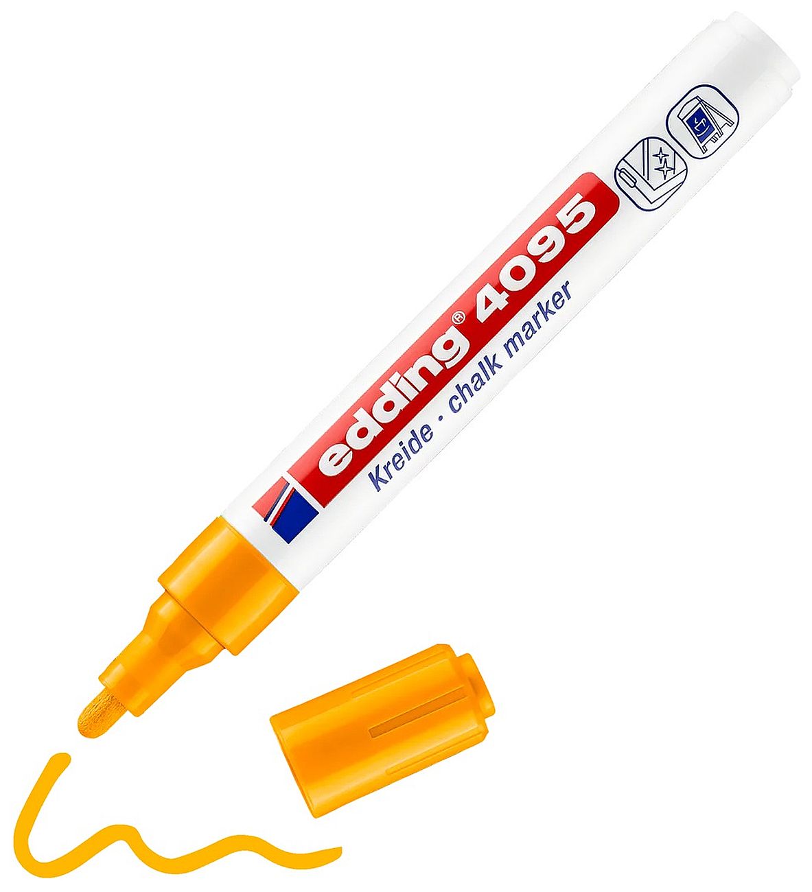 Marker cretă Edding 4095 - Neon portocale