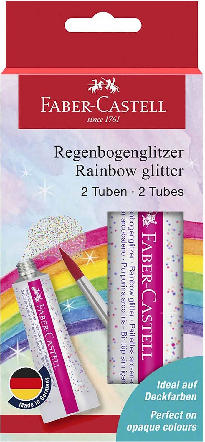 Brocart lichid Faber-Castell - Rainbow, 12 ml, 2 buc