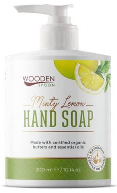 Sapun lichid pentru maini cu menta si lamaie, bio, 300ml, Wooden Spoon - imagine 3