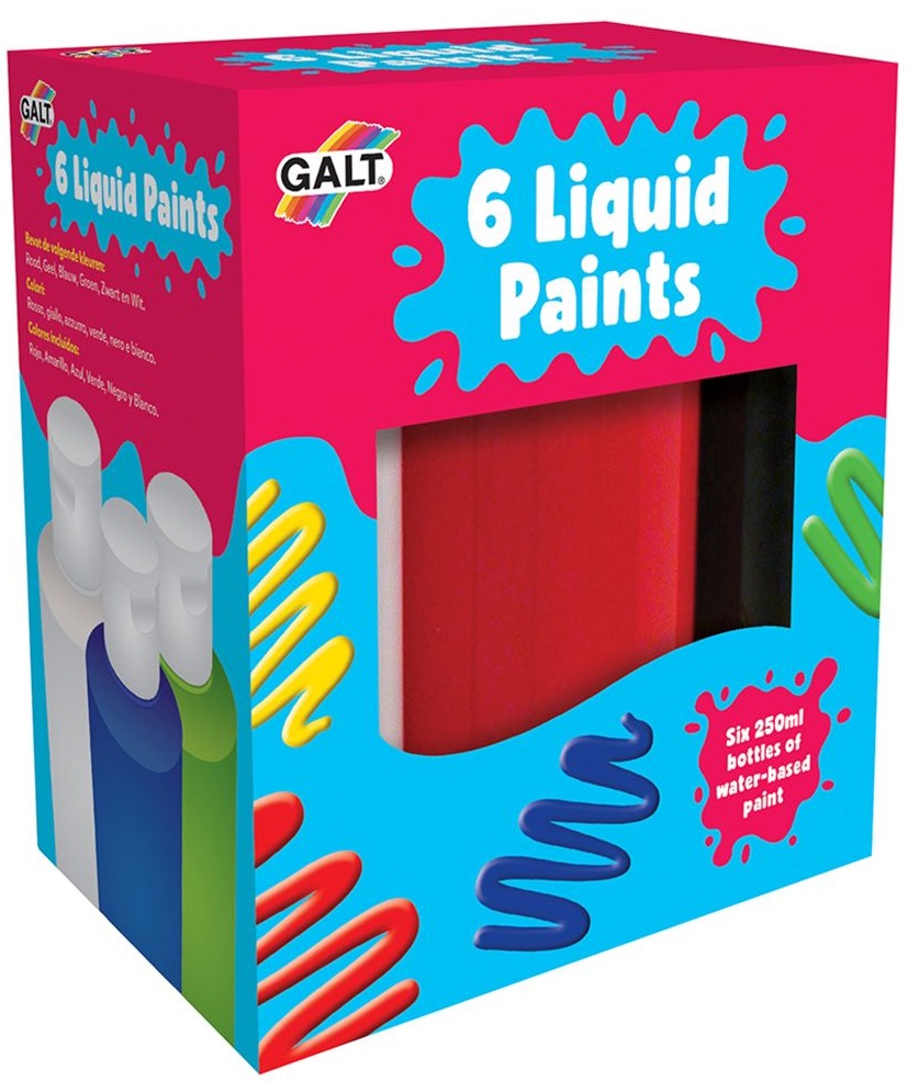 Vopsele lichide pe baza de apa Galt, 6 x 250 ml