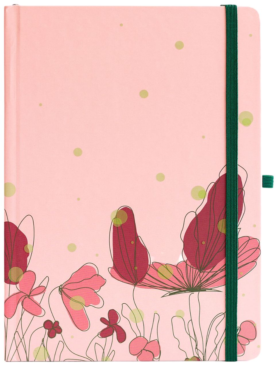 Blopo Hard Cover Notebook - Floral Fables, pagini punctate