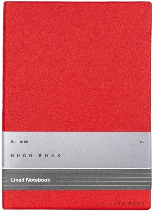 Caiet Hugo Boss Essential Storyline - A5, cu linii, roșu