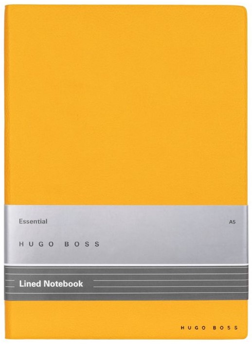 Caiet Hugo Boss Essential Storyline - A5, cu linii, galben