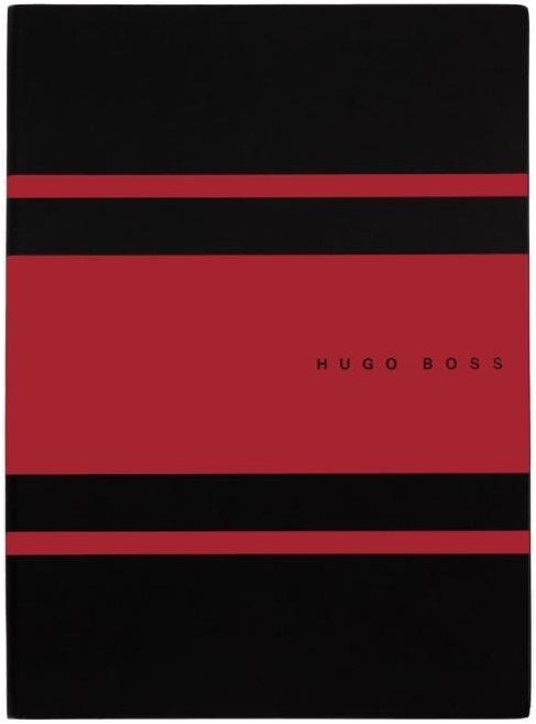 Caiet Hugo Boss Gear Matrix - A5, cu linii, roșu