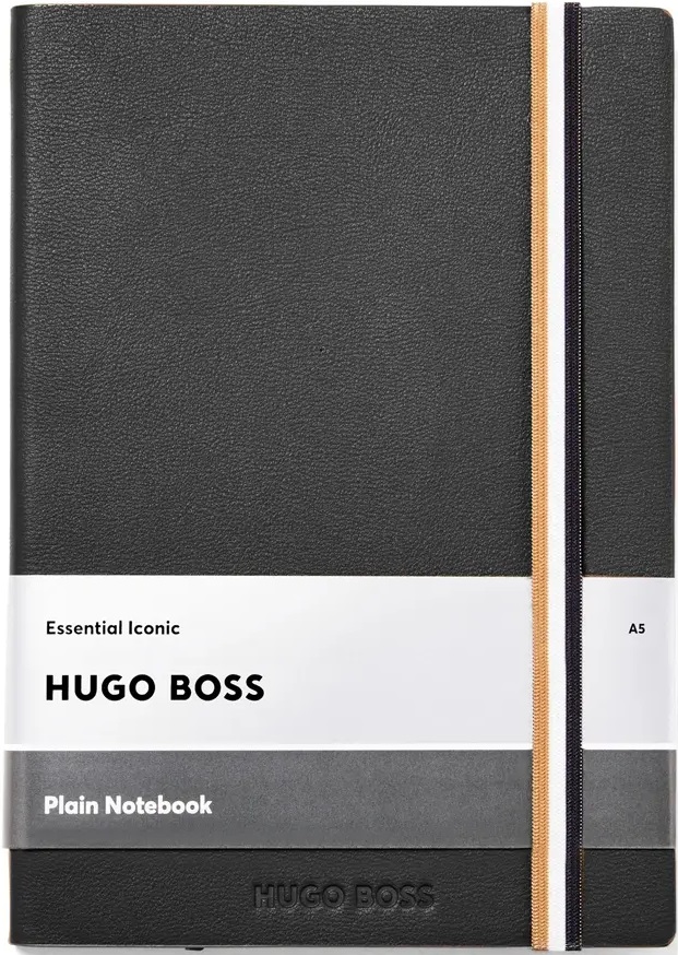 Caiet Hugo Boss Iconic - A5, cu foi albe, negru