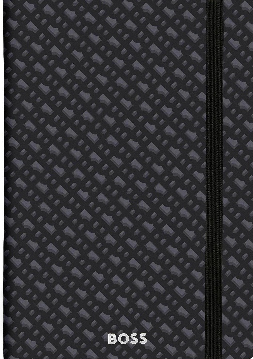 Caiet Hugo Boss Monogram - A5, cu rânduri, gri