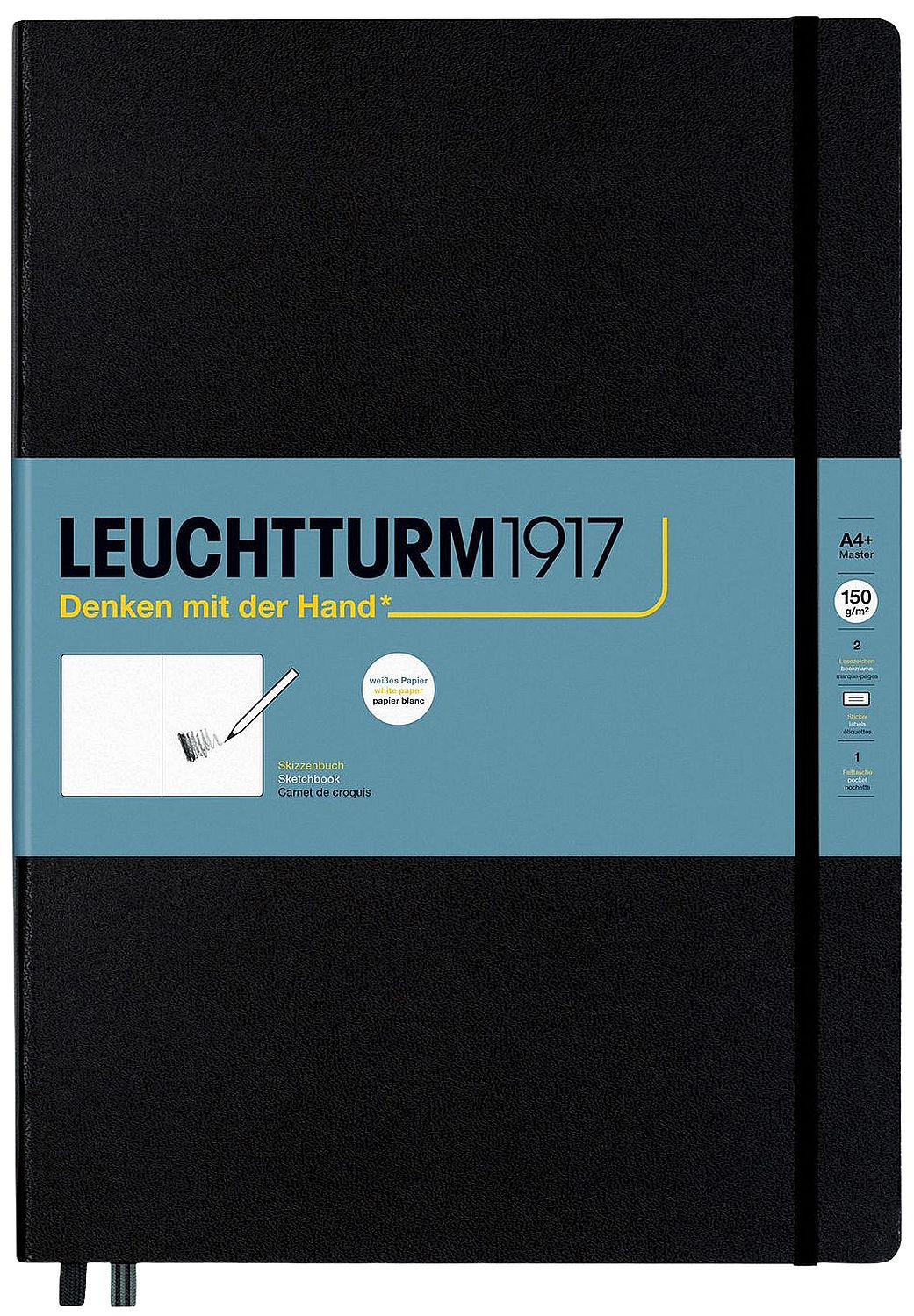 Agenda Leuchtturm1917 Master - A4+, negru, pagini albe