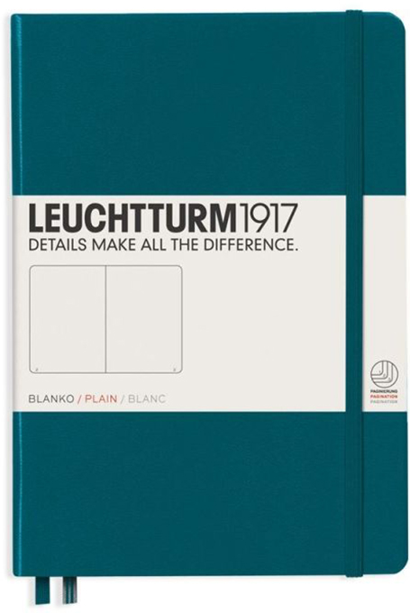 Agenda Leuchtturm1917 Rising Colors - A5, pagini albe, Pacific Green
