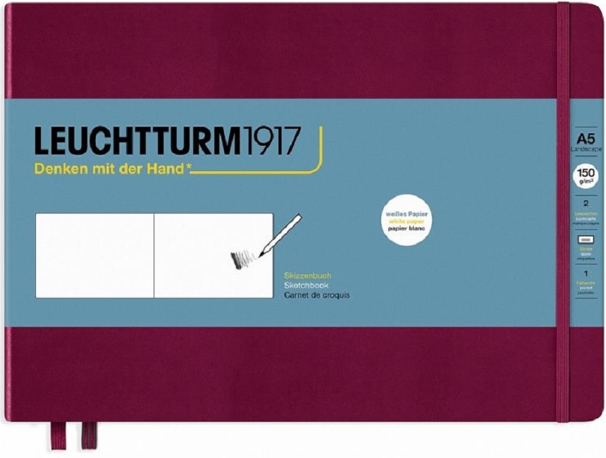 Agenda Leuchtturm1917 A5 Sketchbook Landscape - Medium, bordo