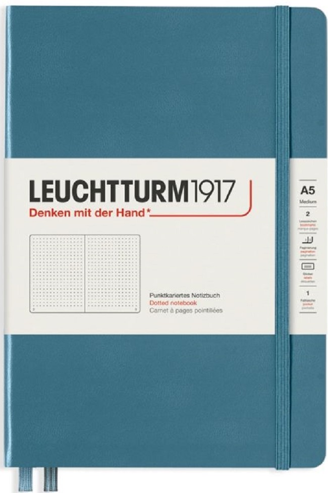 Agenda Leuchtturm1917 A5 - Medium, albastru inchis