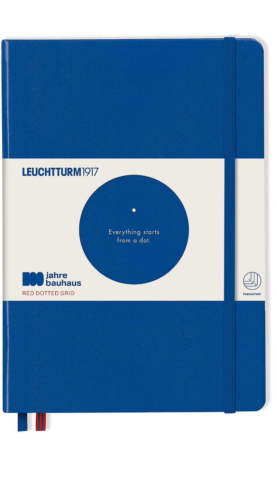 Caiet agenda Leuchtturm1917 Bauhaus 100 - A5, albastru, linii punctate