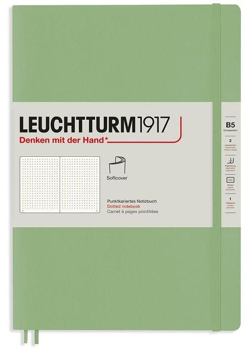 Caiet Leuchtturm1917 Composition - B5, verde deschis, pagini cu puncte, copertă moale
