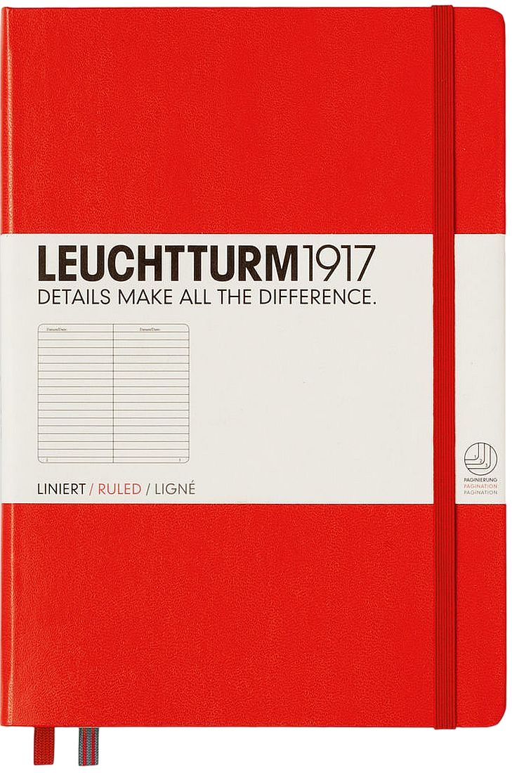 Agenda Leuchtturm1917 Medium - A5, Rosu, pagini liniate