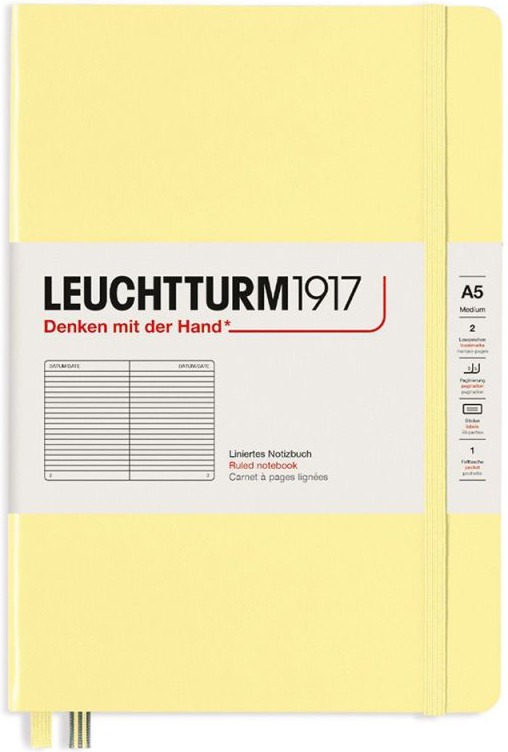 Agenda Leuchtturm1917 - Medium A5, randuri late, Vanilla
