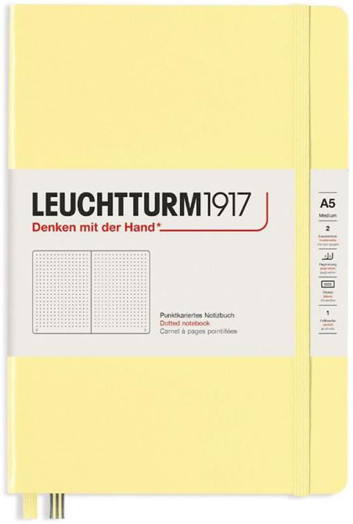 Agenda Leuchtturm1917 - Medium A5, pagini punctate, Vanilla