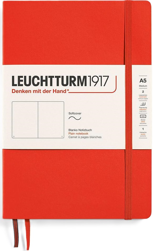 Caiet Leuchtturm1917 New Colours - A5, pagini albe, Lobster, coperte moi
