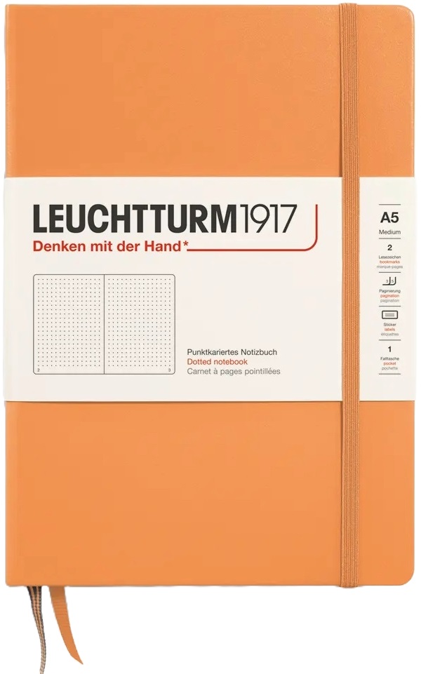 Caiet Leuchtturm1917 New Colours - A5, pagini punctate, Lobster, coperte rigide