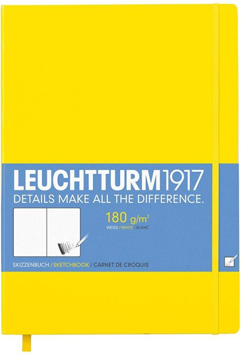 Agenda Leuchtturm1917 Sketchbook Master - A4+, foi albe, Lemon