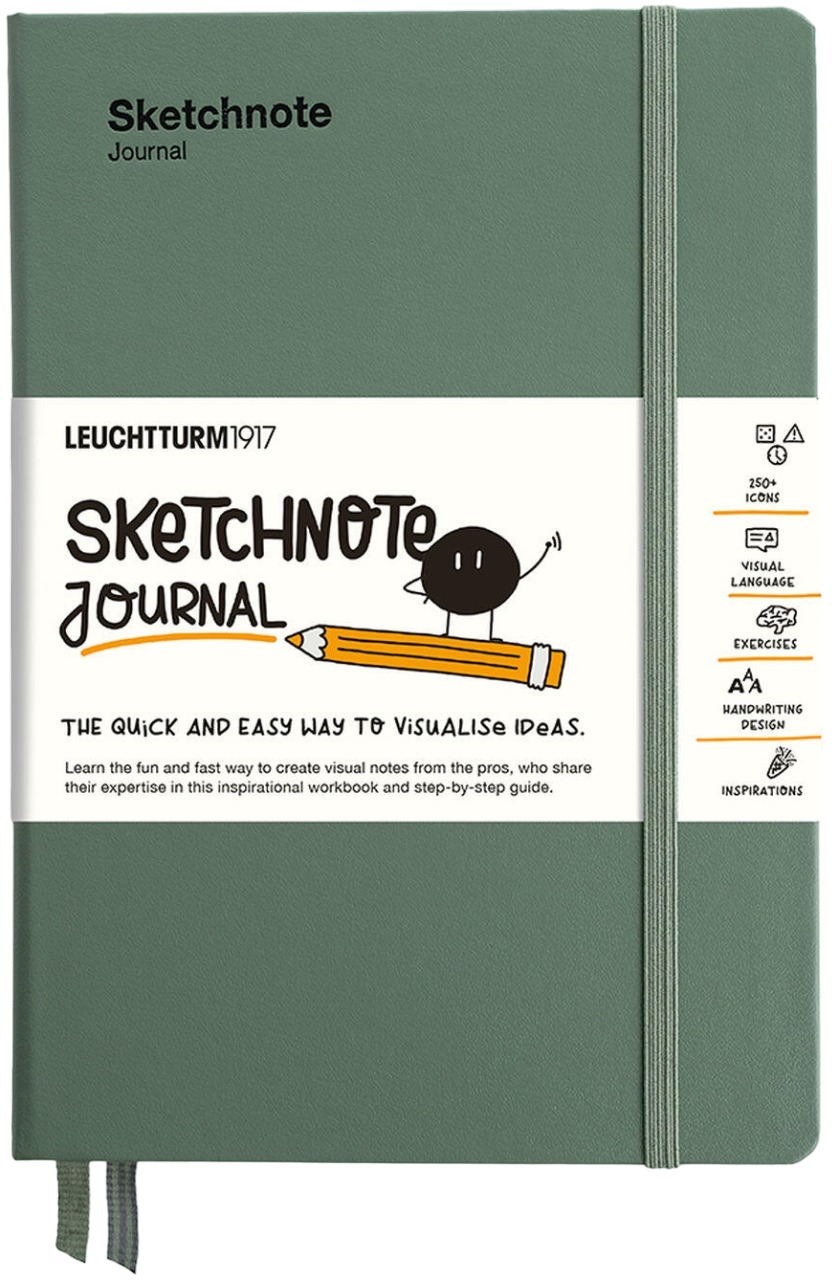 Caiet Leuchtturm1917 Sketchnote Journal - A5, verde măsliniu
