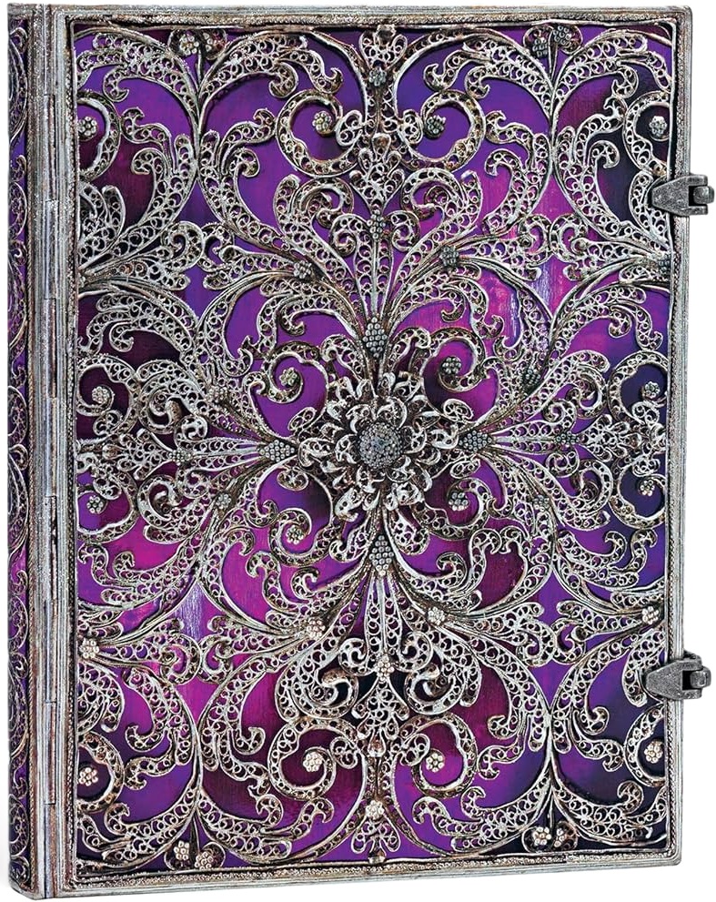 Carnețel Paperblanks Silver Filigree - Aubergine, Ultra, 120 de coli