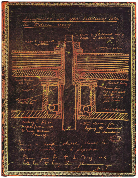 Carnețel Paperblanks - Tesla, 18 х 23 cm, 88 pagini