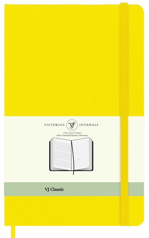 Agenda Victoria's Journals Classic - Galben, coperta tare, 200 foi, A5