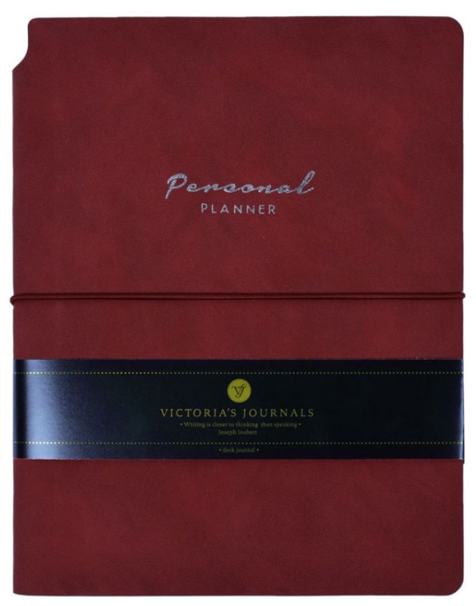 Caiet Victoria's Journals Kuka - Burgund, copertă plastică, 96 de foi, format A5