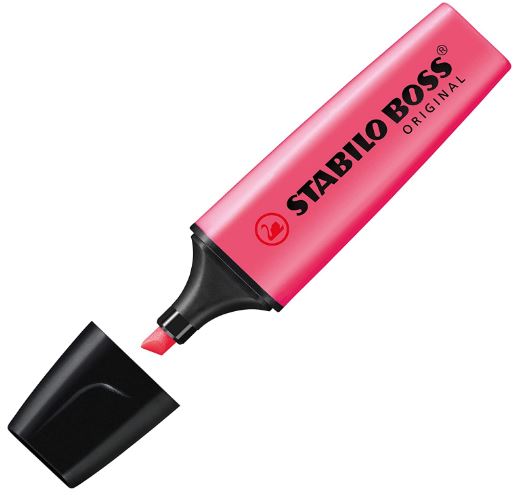 Text Marker Stabilo Boss Original -  roz