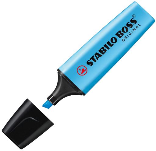 Text Marker Stabilo Boss Original -  albastru