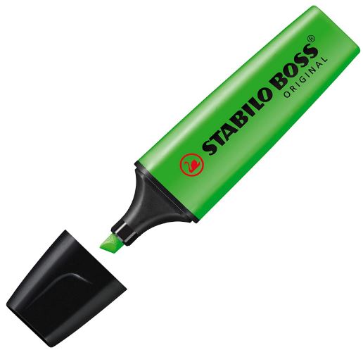Text Marker Stabilo Boss Original -  verde