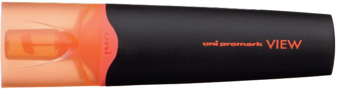 Marker de text Uni Promark View - USP-200, 5 mm, portocaliu fluorescent