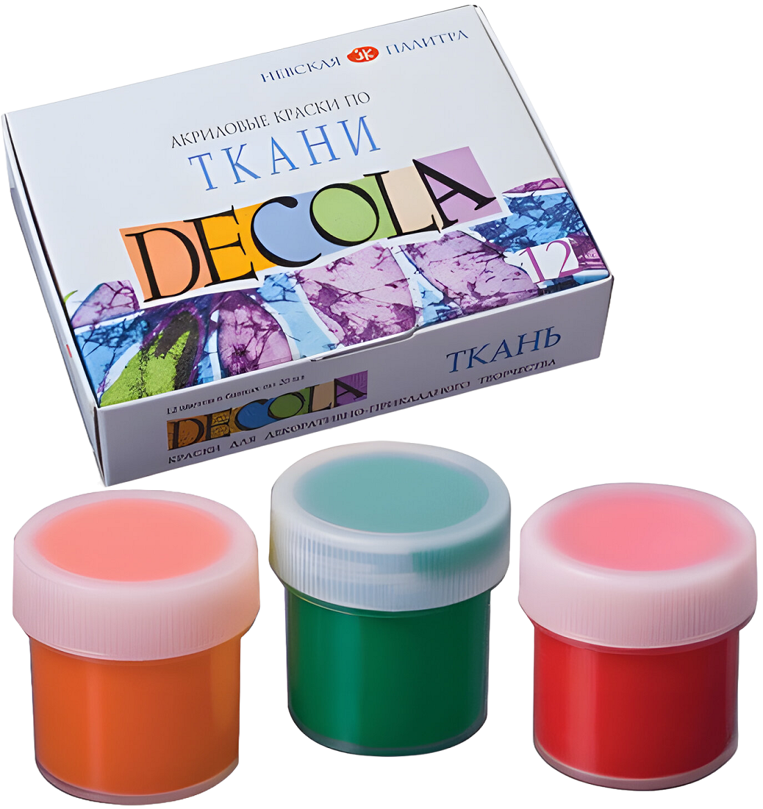 Neva Palette Decola Textile Paint - 12 culori x 20 ml