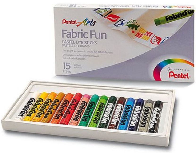 Pasteluri textile Pentel Arts - 15 culori