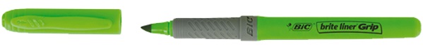 Marker text BIC - Brite Liner Grip, verde
