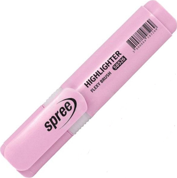 Marker text Spree Flexy Brush - Pastel, roz