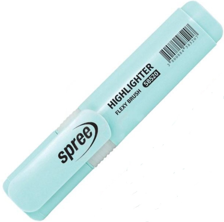 Marker text Spree Flexy Brush - Pastel, albastru