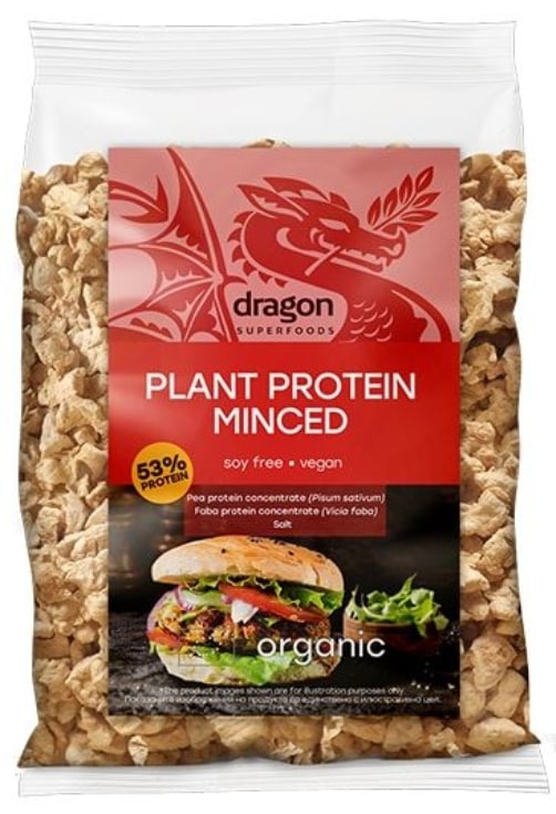 Proteină vegetală texturată tocată, 200 g, Dragon Superfoods